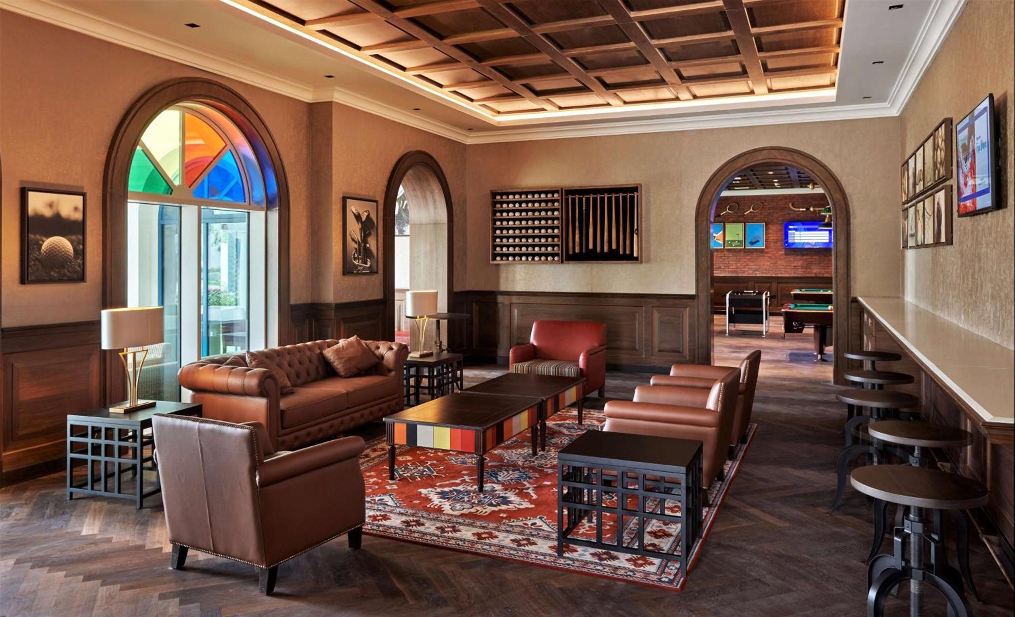 Hilton Salwa Beach Resort And Villas Abu Samra Zewnętrze zdjęcie The 3D rendering of the interior of the lounge